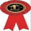 1st Place Red Rosette Ribbon, First Place Trophy Ribbon Award Prize, 50 Pack Prime view 1