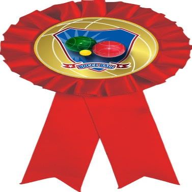 Bocce Ball Red Rosette Ribbon, Bocce Ball Trophy Ribbon Award Prize, 50 Pack Prime