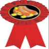 Roller Skating Red Rosette Ribbon, Roller Skates Trophy Ribbon Award Prize, 100 Pack Prime view 1