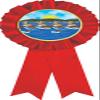 Rowing Red Rosette Ribbon, Rowing Trophy Ribbon Award Prize, 50 Pack Prime view 1