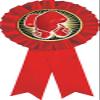 Boxing Red Rosette Ribbon, Boxing Glove Trophy Ribbon Award Prize, 50 Pack Prime view 1