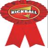 Kickball Red Rosette Ribbon, Kickball Trophy Ribbon Award Prize, 100 Pack view 1