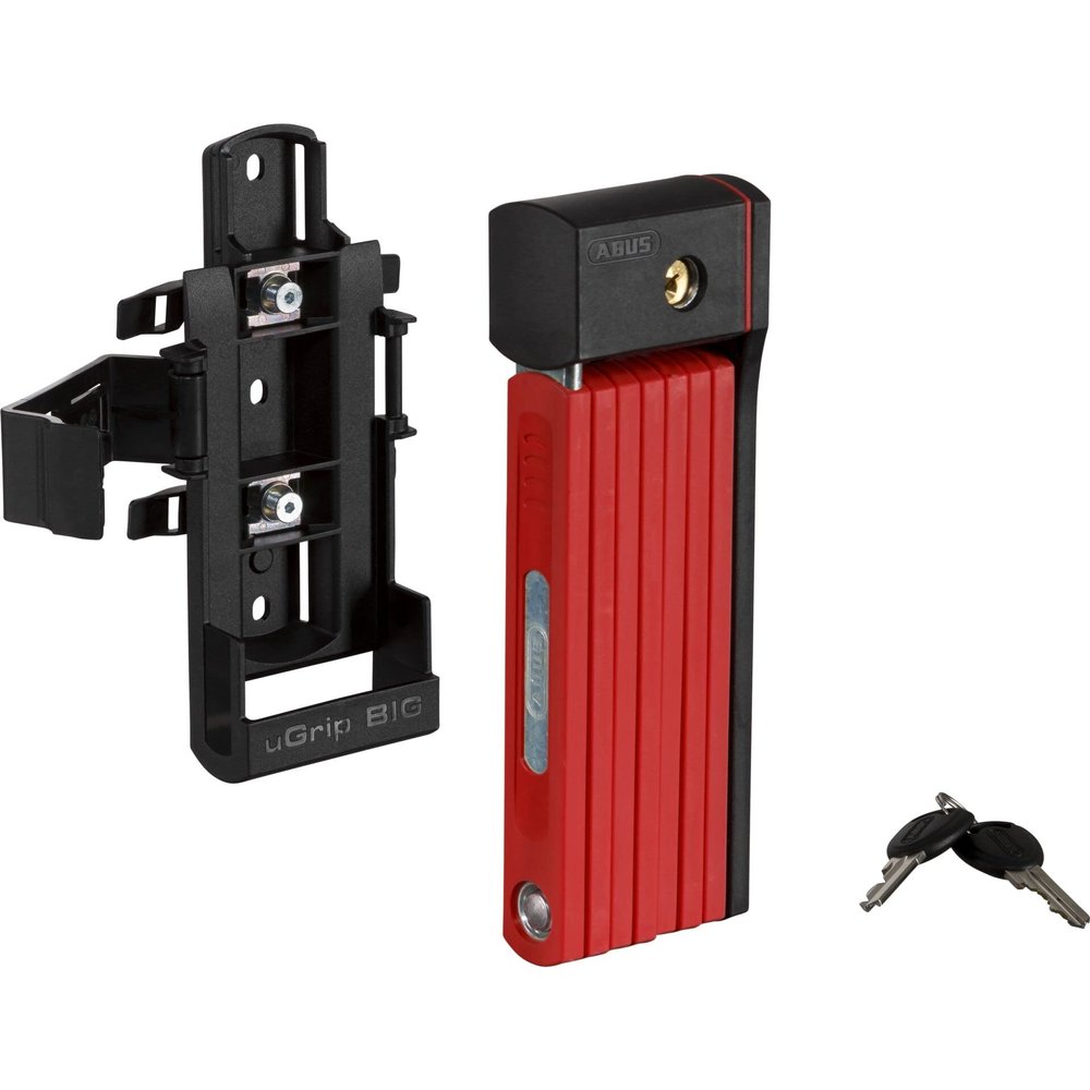 Abus uGrip Bordo 5700 Big - 3.2ft 5mm Steel Links - red - with SH Bracket (867460)