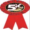 5K Race Red Rosette Ribbon, 5K Trophy Ribbon Award Prize, 50 Pack Prime view 1