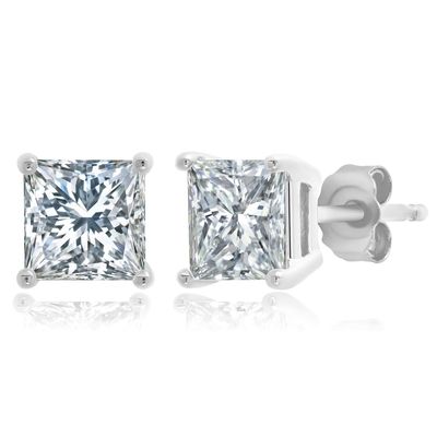 925 Sterling Silver Cubic Zirconia Stud Earrings for Women| Hypoallergenic Round Cubic Zirconia Earrings Studs | Anti Tarnishing CZ Sterling Silver Studs by MAX + STONE