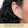 925 Sterling Silver Cubic Zirconia Stud Earrings for Women| Hypoallergenic Round Cubic Zirconia Earrings Studs | Anti Tarnishing CZ Sterling Silver Studs by MAX + STONE view 3