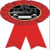 Bodybuilding Red Rosette Ribbon, Weightlifting Trophy Ribbon Award Prize, 50 Pack Prime view 1