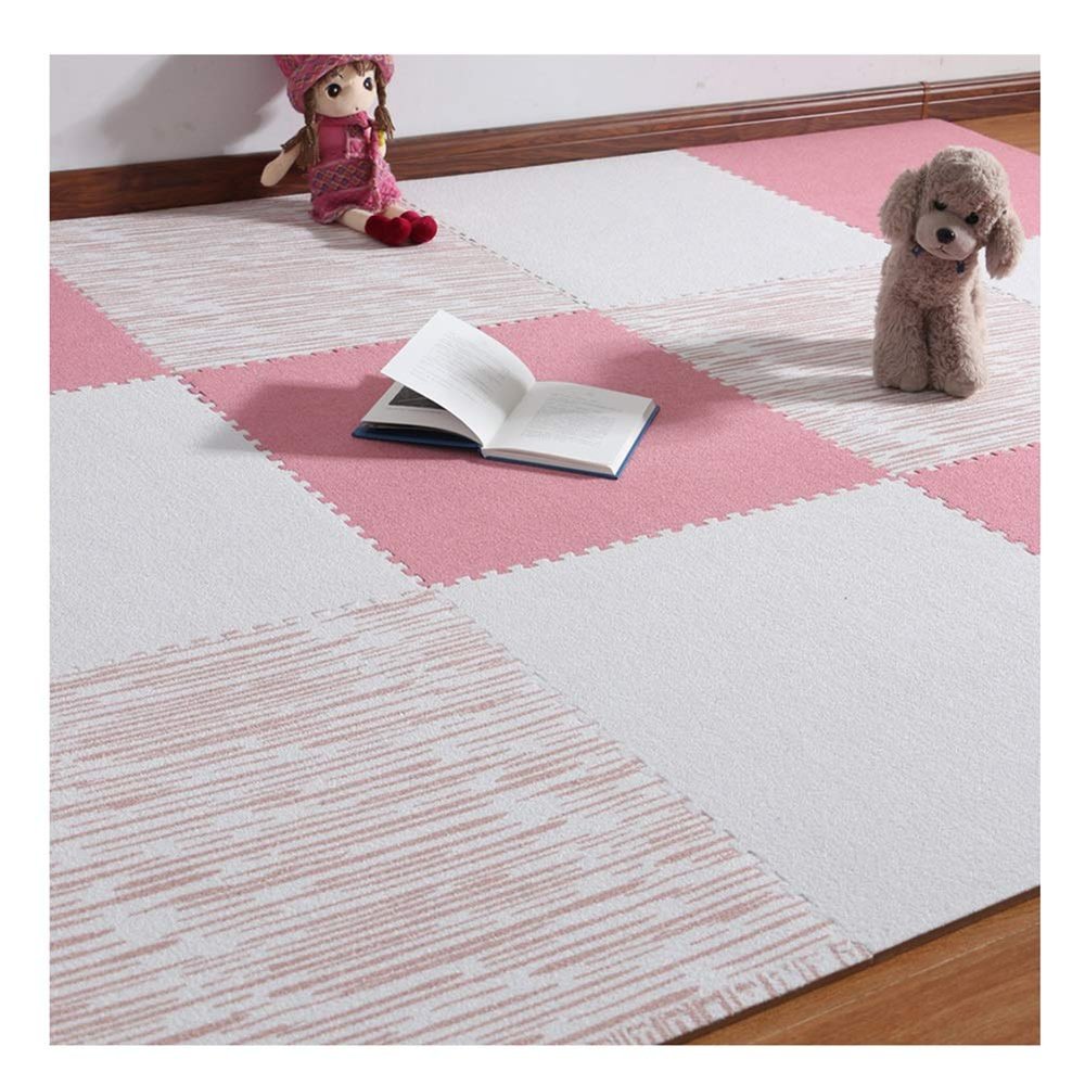 ALGFree Foam Puzzle Mat Infant Crawling Mat Splice Large Area Children's Room Gym Activity Pad Soft Floor Mats Interlocking Carpet Tiles, 6 Colour (Color : C, Size : 60x60x1cm-6pcs)