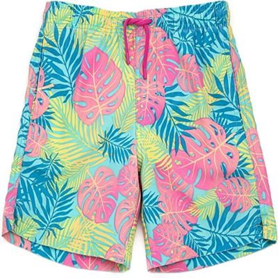 INGEAR Performance Men's Quick Dry SPF50+ Swim Trunks Water Shorts Swimsuit Beach Shorts with Mesh Lining (Lush Leaves, Large)