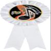 Music Note White Rosette Ribbon Award, Musical Trophy Ribbon Prize, 100 Pack view 1