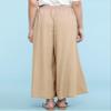 Lock and Love LL Womens Washed Linen Casual Loose Wide Leg Pants Pocket Pant with Draw String M Beige view 3