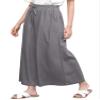 Lock and Love LL Womens Washed Linen Casual Loose Wide Leg Pants Pocket Pant with Draw String M Grey view 1