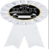 Bodybuilding White Rosette Ribbon Award, Weightlifting Trophy Ribbon Prize, 50 Pack Prime view 1
