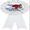 Alpine Ski Racing White Rosette Ribbon Award, Downhill Skiing Trophy Ribbon Prize, 50 Pack Prime view 1