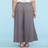 Lock and Love LL Womens Washed Linen Casual Loose Wide Leg Pants Pocket Pant with Draw String L Grey view 3