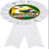 Cornhole White Rosette Ribbon Award, Cornhole Trophy Ribbon Prize, 50 Pack Prime view 1