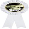 Dominoes White Rosette Ribbon Award, Dominoe Games Trophy Ribbon Prize, 100 Pack Prime view 1