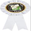 Graduation White Rosette Ribbon Award, 5th Grade Graduation Trophy Ribbon Prize, 100 Pack view 1