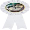 Horseshoe White Rosette Ribbon Award, Horseshoe Toss Trophy Ribbon Prize, 50 Pack Prime view 1