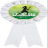 Lacrosse White Rosette Ribbon Award, Girls Lacrosse Trophy Ribbon Prize, 50 Pack Prime view 1