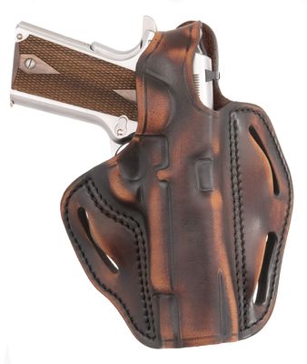 1791 Gunleather 1911 Holster - Thumb Break Leather Holster for Belts - OWB Cocked and Locked Carry - Right Hand - Fit 4" and 5" Barrels