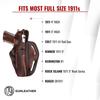 1791 Gunleather 1911 Holster - Thumb Break Leather Holster for Belts - OWB Cocked and Locked Carry - Right Hand - Fit 4" and 5" Barrels view 3