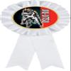 Jiu Jitsu White Rosette Ribbon Award, Jiu Jitsu Trophy Ribbon Prize, 50 Pack Prime view 1