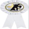 Ballroom Dance White Rosette Ribbon Award, Dancing Trophy Ribbon Prize, 50 Pack Prime view 1
