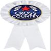 Cross Country White Rosette Ribbon Award, Running Trophy Ribbon Prize, 50 Pack Prime view 1