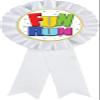 Fun Run White Rosette Ribbon Award, Fun Run Trophy Ribbon Prize, 50 Pack Prime view 1