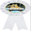 Swim White Rosette Ribbon Award, Swimming Trophy Ribbon Prize, 10 Pack Prime view 1