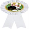 Bowling White Rosette Ribbon Award, Bowling High Series Trophy Ribbon Prize, 50 Pack Prime view 1