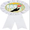 Egg Toss White Rosette Ribbon Award, Egg Toss Trophy Ribbon Prize, 50 Pack Prime view 1
