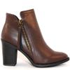 TRENDSUP Women's Fashion Side Zipper Booties (10, Brown Pu) view 3