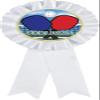 Pickleball White Rosette Ribbon Award, Pickleball Trophy Ribbon Prize, 10 Pack Prime view 1