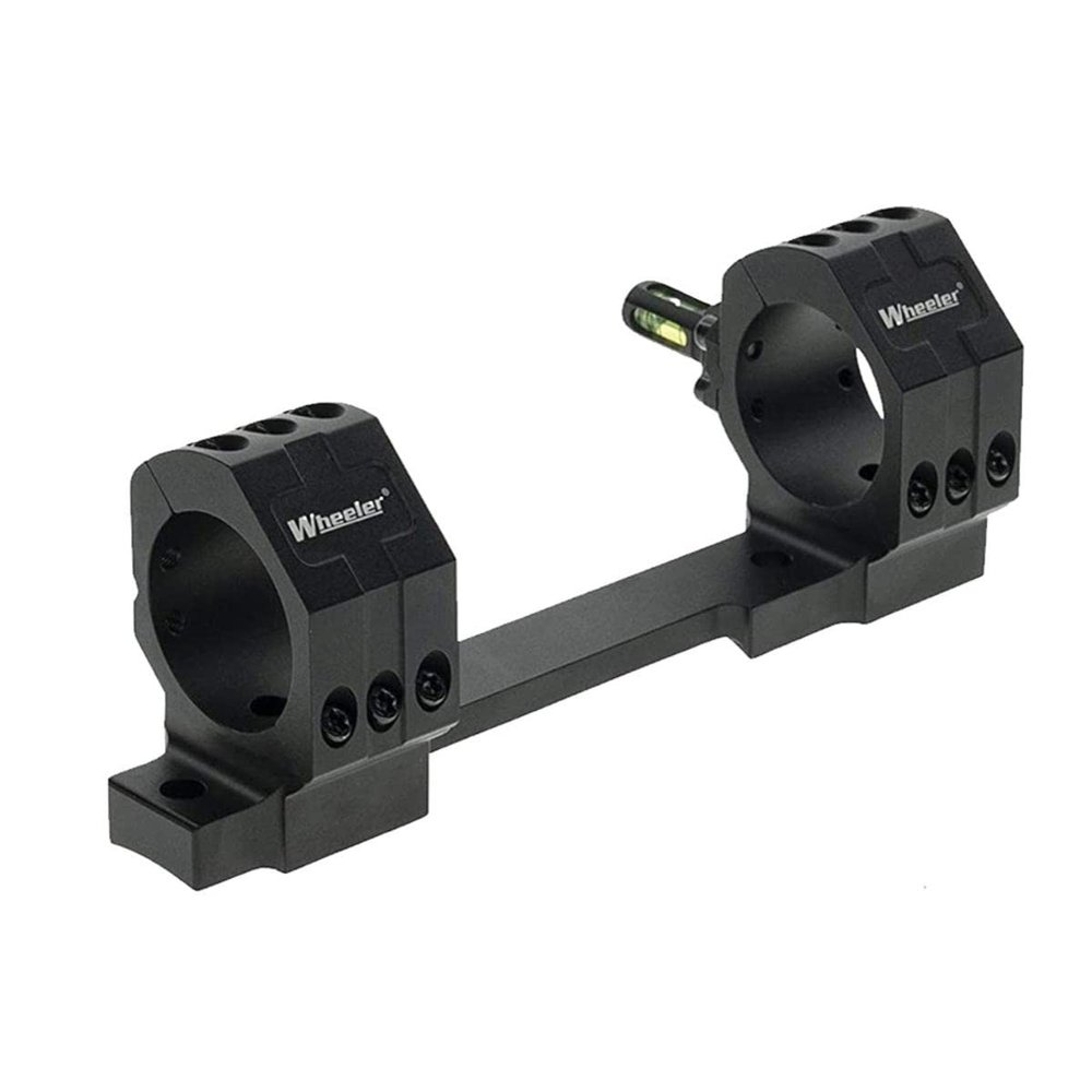Wheeler 1-Piece Bolt Action Scope Mount - 1 Inch Medium Scope Mount for Remington 700 Short Action Rifles - 6-Hole Design with Integral Rings and Anti-Cant Indicator for Leveling and Shooting