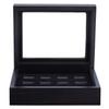 RECHIATO 12 Slots Championship Ring Display Case Display Case for Sports Rings baseball Ring display Wooden Box (12 Slots, Flat, Black) view 3