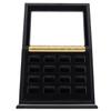 RECHIATO Championship Ring Display Case Baseball Ring Display Wooden Box Display Case for Sports Rings (16 Slots, Slanted, Black) view 2
