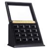 RECHIATO Championship Ring Display Case Baseball Ring Display Wooden Box Display Case for Sports Rings (16 Slots, Slanted, Black) view 3