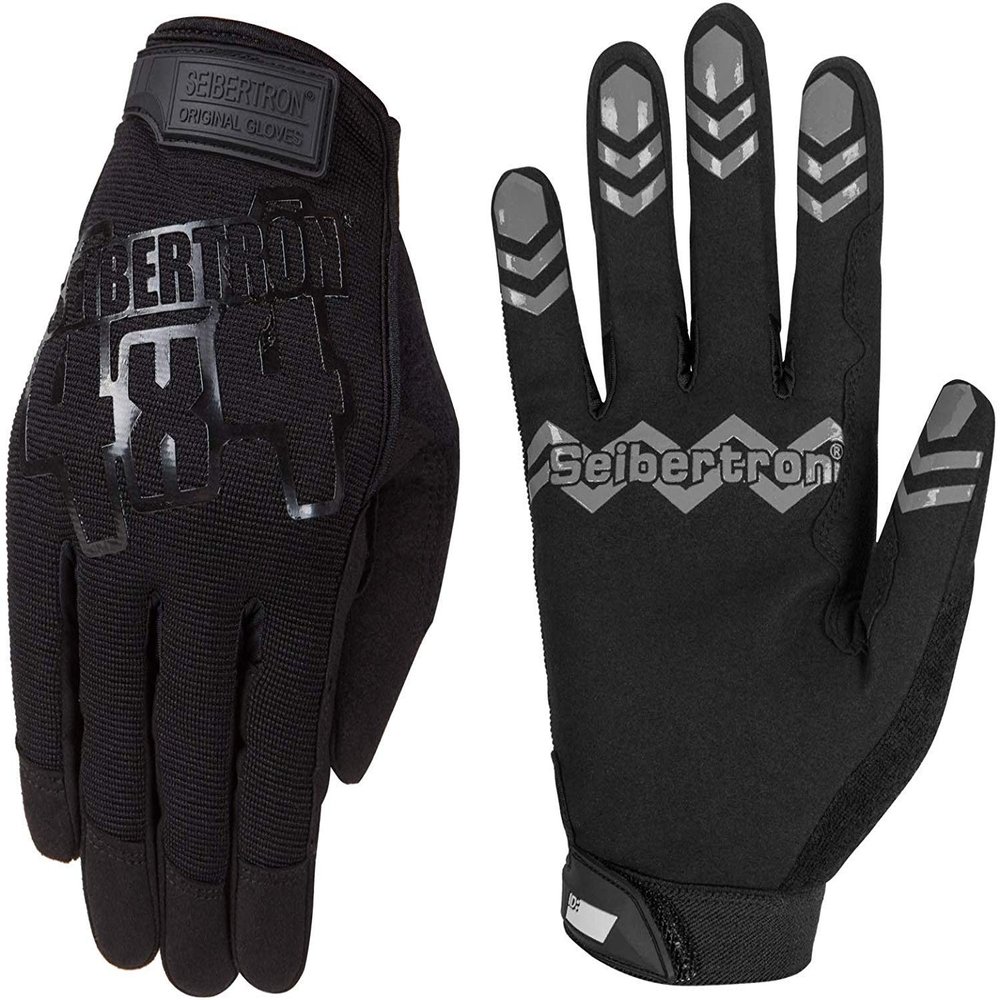 Seibertron Anti Slip Basketball Gloves - Unweighted Ball Handling Gloves for Training or Driving Black Adult XXL