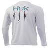 Huk Men's Bass Pursuit | Long Sleeve Performance Fishing Shirt with +30 UPF Sun Protection, Glacier, 3X-Large view 2