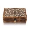 Great Birthday Gift Ideas Handmade Decorative Wooden Jewelry Box With Lock & Key Jewelry Organizer Keepsake Box Treasure Chest Trinket Holder Watch Box Storage Lock Box Housewarming Gifts view 1