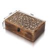 Great Birthday Gift Ideas Handmade Decorative Wooden Jewelry Box With Lock & Key Jewelry Organizer Keepsake Box Treasure Chest Trinket Holder Watch Box Storage Lock Box Housewarming Gifts view 3