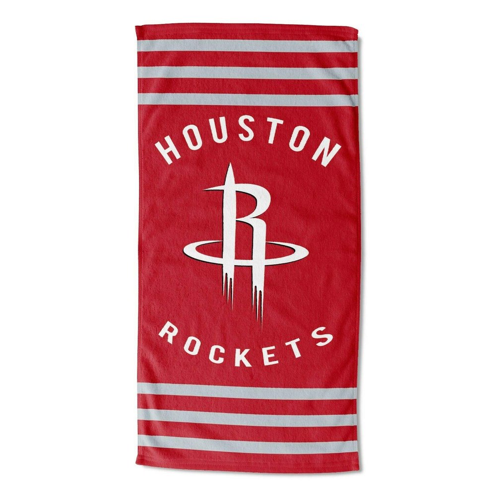 The Northwest Company NBA Houston Rockets Striped Beach Towel, 30 x 60-inches, Red, 30 x 60-inches