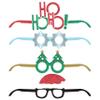 Creative Converting Christmas Paper Eyeglasses, 5.25" x 16.5", 3.5" x 16.5", 4.25" x 16.5" and 3.75" x 16.5", Multi-color view 1