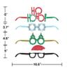Creative Converting Christmas Paper Eyeglasses, 5.25" x 16.5", 3.5" x 16.5", 4.25" x 16.5" and 3.75" x 16.5", Multi-color view 2