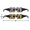 Creative Converting 2021 New Year Paper Eyeglasses, 16" x 2.5", Multi-color view 2