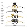 Creative Converting New Year Paper Eyeglasses, 3" x 16.5", 5.25" x 16.5", 4.5" x 16.5" and 4" x 16.5", Multi-color view 2