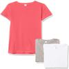 Marky G Apparel Girls' Fine Jersey Short-Sleeve Crew-Neck T-Shirt (Pack of 3), Hot Pink/White/Heather, X-Small view 1