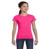 Marky G Apparel Girls' Fine Jersey Short-Sleeve Crew-Neck T-Shirt (Pack of 3), Hot Pink/White/Heather, X-Small view 2